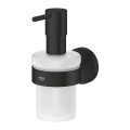 Grohe Essentials Black fali szappanadagoló + tartókonzol, matt fekete 1022572430