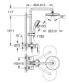 Grohe Tempesta Cosmopolitan System 210 zuhanyrendszer, egykaros csapteleppel 26224001