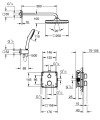 Grohe Grohtherm falsík alatti komplett zuhanyrendszer, Tempesta 250 Cube fejzuhannyal 34871000