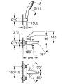 Grohe Eurosmart kádcsaptelep + zuhanyszettel együtt 25276003