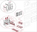 Alcaplast M371 nyomólap, falba építhető WC tartályokhoz, króm