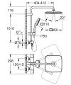 Grohe Tempesta System 250 Cube termosztátos zuhanyrendszer 266892431