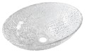 Sapho Beauty Purus pultra tehető, gravírozott üvegmosdó 50x36 cm TY305CL