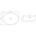 Invena Astri pultra tehető 55 cm ovális mosdó
