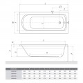 Roltechnik  Vanessa Neo 140x70 egyenes kád