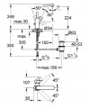 Grohe Eurocube egykarosmagasított mosdócsaptelep 23135000