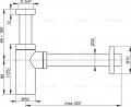 Alcaplast A400 kerek design mosdószifon