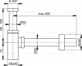 Alcaplast A401 Design mosdószifon, szögletes