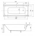 Besco Optima 160x70 cm akril kád