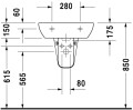 Duravit D-Code 55 cm-es mosdó