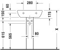 Duravit D-Code 55 cm-es mosdó