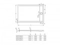 Roltechnik Integro 140x90x5 cm téglalap alakú akril zuhanytálca, acél szifonfedéllel