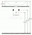 Sapho Sistema pultra vagy falra szerelhető mosdó 60x42 cm, 10SF50060