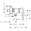 Hansgrohe Metris zuhanycsaptelep 31680000