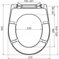 Alcaplast A602 Univerzális WC ülőke, Duroplast