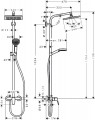 Hansgrohe Crometta E 240 Showerpipe egykaros zuhanyrendszer csapteleppel 27284000