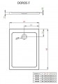 Radaway Doros F szögletes aszimmetrikus zuhanytálca 100x80 cm, szifonnal