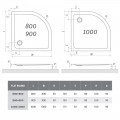 Roltechnik Flat Round 80x80x8,5 cm íves zuhanytálca + zuhanytálca előlap 8000115 + 8010082