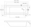 Roltechnik Kubic Neo 150x70 cm szögletes, egyenes akril kád