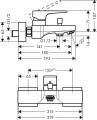 Hansgrohe Metropol kádcsaptelep, egykaros 32540000