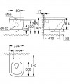 Grohe Euro Ceramic perem nélküli fali WC