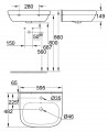 Grohe Euro Ceramic 60 cm fali mosdó