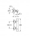 Grohe Grohtherm 1000 Cosmopolitan M termosztátos zuhanycsaptelep 34065002