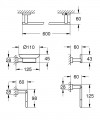 Grohe Essentials Cube szögletes 4 darabos fürdőszobai kiegészítő szett 40778001