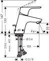 Hansgrohe Focus 70 mosdó csaptelep, automata leeresztővel 31730000