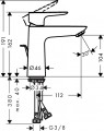 Hansgrohe Talis E 110 mosdó csaptelep automata leeresztővel 71710000