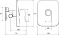 ravak 10° falba süllyesztett csaptelep, váltó nélkül, R-BOX-hoz TD 066.00/X070071