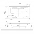 Roltechnik Amore 180x120 cm kétszemélyes akril kád